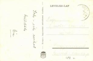 Bussa, Hangya, Postahivatal, Fő utca, templom / multi-view (Rb)