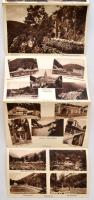 cca 1930-1940 Emlék Lillafüredről, Képes leporelló Lillafüredről, 19 kép, papír mappában, 10x15 cm