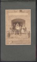 1911 Kirándulás "Dobogó-Kőre" fotóalbum 5 db fotóval, 14×10 cm