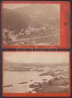 cca 1920 4 db. kabinetfotó Austriáról (Waidbruck, Ebensee, Gmunden vom Grünberg, Sonnenstein-tunnel ...