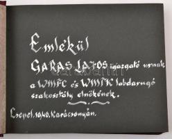 1940 A csepeli Weiss Manférd Művek focicsapatának albuma Garas Lajos igazgató részére összeállítva 2...