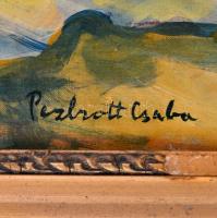 Perlrott jelzéssel: Csendélet almákkal. Olaj, vászon, keretben 37×54 cm