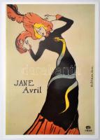 Jane Avril, francia plakátról készült modern nyomat, 43×30 cm