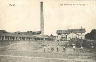 Parnó, Parchoviany; Gróf Andrássy Géza téglagyára / brick factory