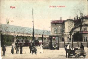 Budapest IV. Újpest, Villamos végállomás, kiadja Selley Károly (EK)