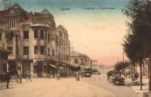 Budapest IV. Újpest, Árpád út és István út sarok, villamos (EK)