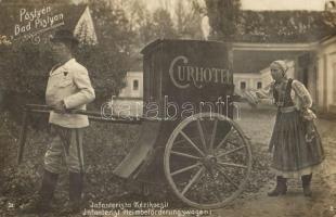 Pöstyén, Pistyan; Infanterista / spa carriage, photo