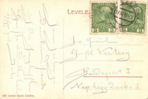 Pöstyén, Pistyan; Híd Bankára, 669. Lampl Gyula kiadása / Brücke nach Banka / pontoon bridge