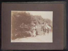 cca 1920-30 Boszniai emlék, fotók albumba ragasztva, 7db, cca 8x11cm