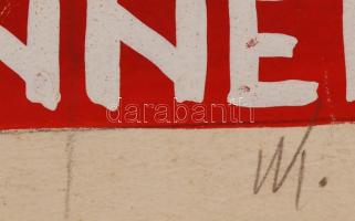 Wild Károly (?-?): Éljen május elseje!, plakátterv, vegyes technika, papír, jelzett, 43×61 cm