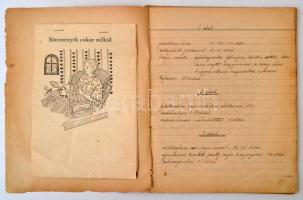 1942 Kézzel írt régi receptfüzet