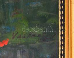 Vadkerty jelzéssel: Vízhordó lány, olaj, farost, fa keretben, 46×58 cm