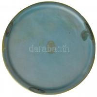 DN "Országos Bélyegnapi Kiállítás Budapest" eozin mázas Zsolnay porcelán emlékplakett, ere...