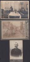 cca 1900 -20 Vasutasok  újvidékről, 6db fotó, közte keményhátú fotó is, különböző méretben és minősé...