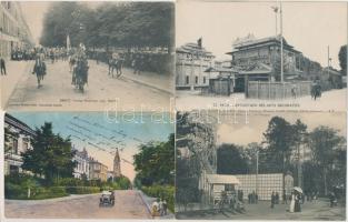 18 db RÉGI külföldi városképes lap, vegyes minőség / 18 old European town-view postcards, mixed quality