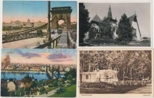12 db RÉGI történelmi-magyar városképes lap, vegyes minőség / 12 old historical Hungarian town-view postcards, mixed quality