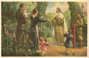 16 db vallásos témájú képeslap / 16 old religious postcards