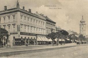 Debrecen, Piac utca, Csanak József és Neumann M. kereskedései