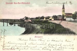Kunszentmárton, Körös-part, Sáray Albert felvétele, Wolf Mór kiadása