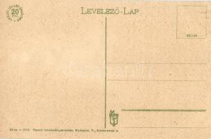 Kassa, Kosice; Fő utca alsó része, villamos, Korona bank / lower part of main street, tram, shops