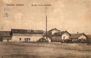 Gyalu, Gilau; Barcsay Tamás szeszgyára, Maksay fényképész / distillery (EK)