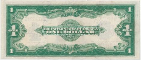 Amerikai Egyesült Államok 1923. 1$ kék pecsét "Silver Certificate - Nagyméretű" T:III rest...