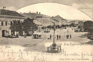 Nagytapolcsány, Topolcany; Fő tér, kiadja Platzkó Gyula / main square