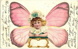 Butterfly girl, litho