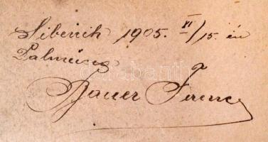 1905 Az SMS Schwarzenberg legénysége Sibenikben nagyméretű tabló, hátoldalt feliratozva / 
1905 Sta...