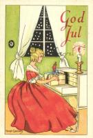 5 db RÉGI svéd mini motívumlap; üdvözlőlapok / 5 old Swedish mini motive cards; greetings (10,5 cm x...