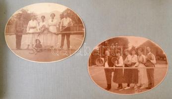 cca 1920-40 Vegyes fotó tétel albumba ragasztva benne  katonai is, különböző méretben és minőségben