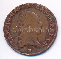 1800B 1/2kr Cu "I. Ferenc" (2,27g) T:2-,3 kis patina Huszár: 2031., Unger III.: 1407.a