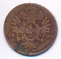 1800B 1/2kr Cu "I. Ferenc" (2,27g) T:2-,3 kis patina
Huszár: 2031., Unger III.: 1407.a