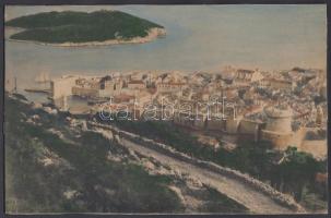 cca 1900-20 Dubrovnik, színezett nyomtatvány kartonra kasírozva, 16x25cm