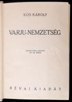 Kós Károly: Varjú-nemzetség. Budapest, 1937, Révai, 304 p. Kiadói halina kötésben. A borítója picit foltos, az utolsó lap kettészakadt.