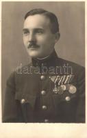 I. Világháborús magyar katonatiszt rangjelzésekkel / WWI Hungarian military officer with ranks, Baross photo
