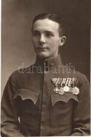I. Világháborús magyar katonatiszt rangjelzésekkel / WWI Hungarian military officer with ranks, photo