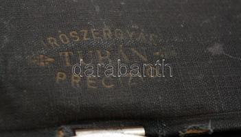 Turán Írószergyár Precízió körzőkészlet, hiányos, eredeti tokjában