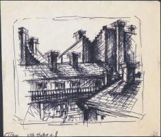 10 db különféle kisgrafika, részben alkalmi, vegyes technika, papír, nagyrészt jelzettek, különböző ...