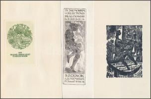 10 db különféle kisgrafika, részben alkalmi, vegyes technika, papír, nagyrészt jelzettek, különböző ...