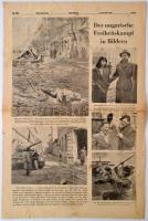 1956 november 1. Die Presse töredék szám  a magyar forradalomról, híres fotókkal amik körbejárták a világot, kissé viseltes állapotban, pp.:4, 47x31cm