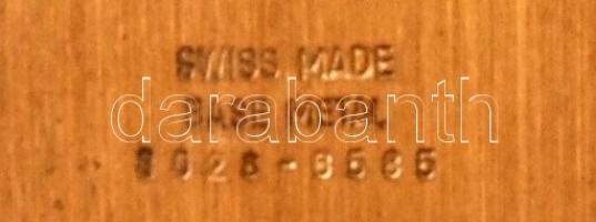 Modern, mechanikus asztali világóra naptáras, bronz testtel  Svájci gyártmány  / Mechanic table worl...