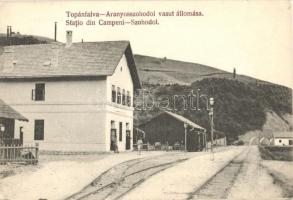 Topánfalva-Aranyosszohodol, Campeni-Sohodol; vasútállomás, Kiadja Csiky Testvérek / railway station (EK)