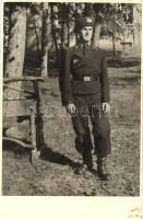 II. Világháborús német katona barett sapkában / WWII German soldier, photo