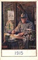 A K.u.K. hadsereg katonája 1915 karácsonyán, Ferenc József / Soldier of the Austro-Hungarian Army in Christmas 1915, Franz Joseph s: Kuderna (EK)