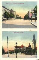 Linz, Wiener Reichsstrasse, Herz-Jezu-Kirche / street, church (small tear)