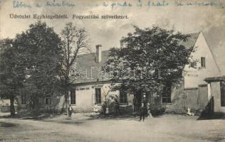 Egyházgelle, Kostolné Holice; Fogyasztási szövetkezet, gabonacsere, kiadja Adolf Brunner / cooperative shop (r)