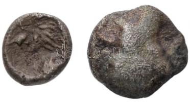 2db klf ókori hemitetartemorion, feltehetően Kr. e. ~VI-V. századból T:3 2pcs of diff ancient hemitetartemorion coins, probably from 6th-5th century BC C:F