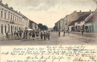 Bród, Brod na Savi; Jelasic tér, kiadja W. Schier / square (EK)