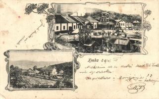 Kreka (Tuzla), Altgrube, Südrevier / mining area, floral, Art Nouveau (EK)